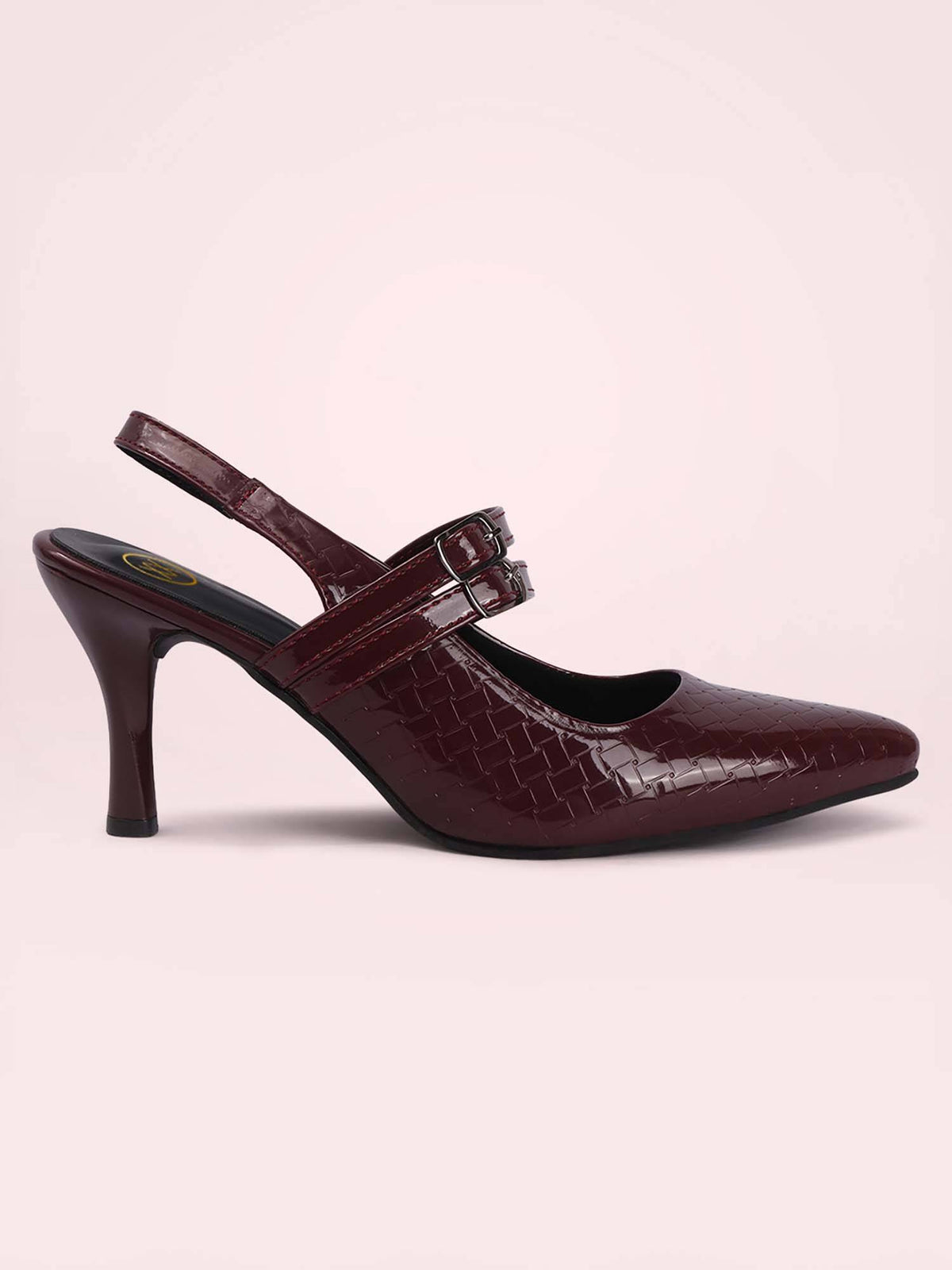 Womens Maroon New Trendy Pointed Stiletto Heels | H78 - view 5