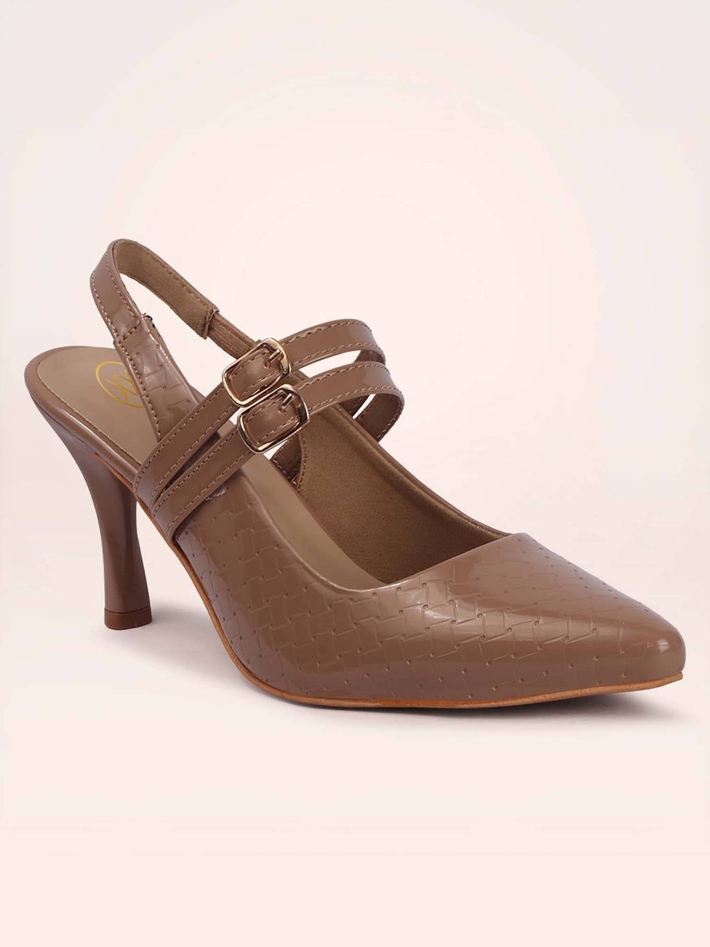 Womens Beige New Trendy Pointed Stiletto Heels | H78 - view 4