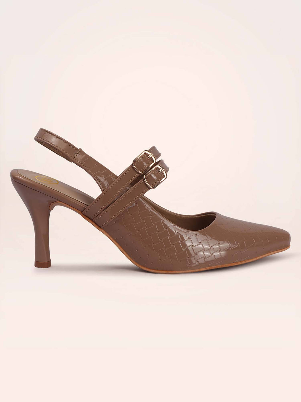 Womens Beige New Trendy Pointed Stiletto Heels | H78 - view 5