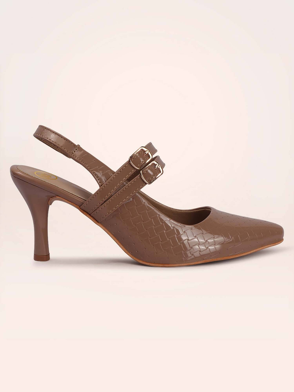 Womens Beige New Trendy Pointed Stiletto Heels | H78 - view 5