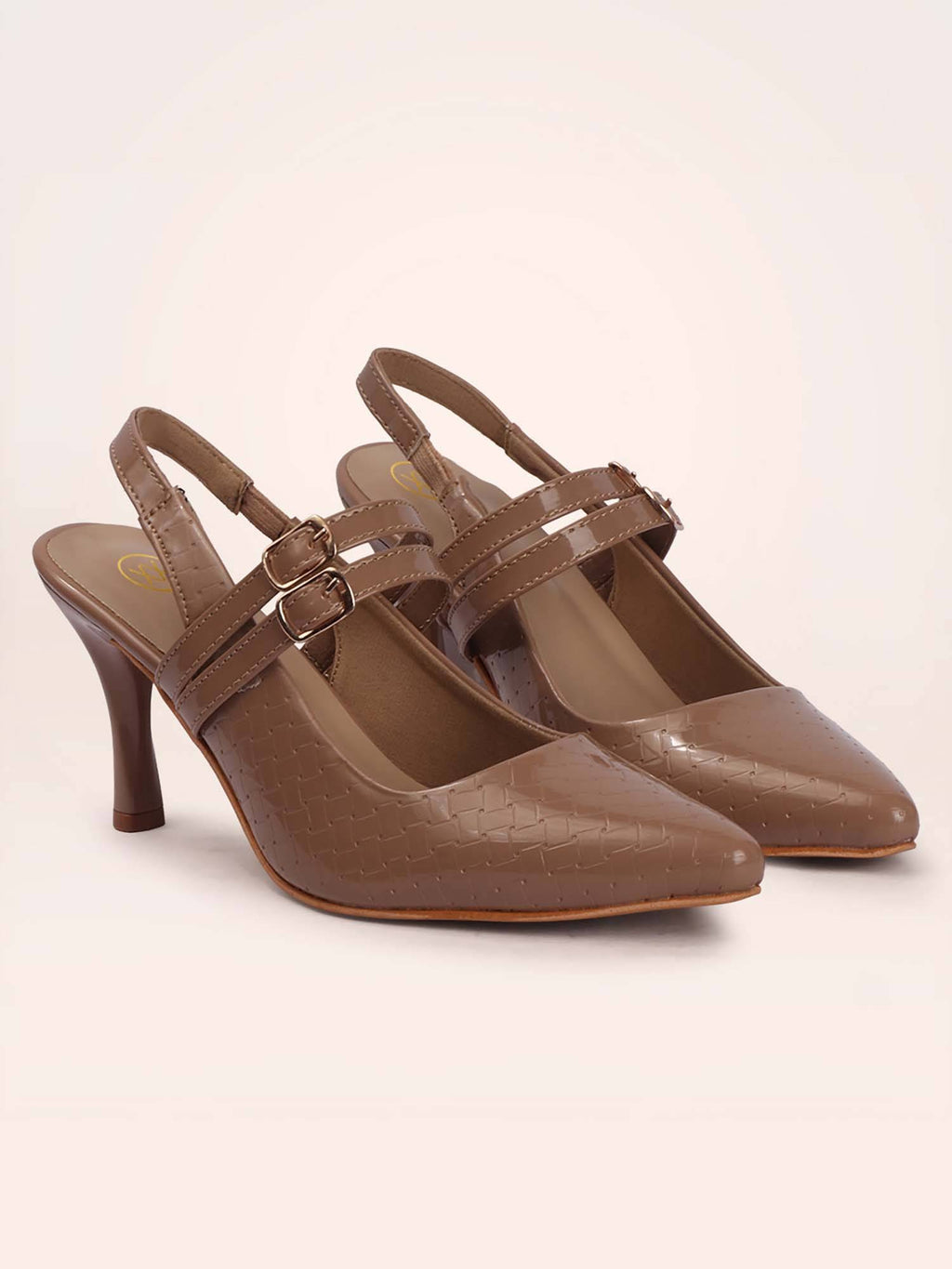 Womens Beige New Trendy Pointed Stiletto Heels | H78 - view 7