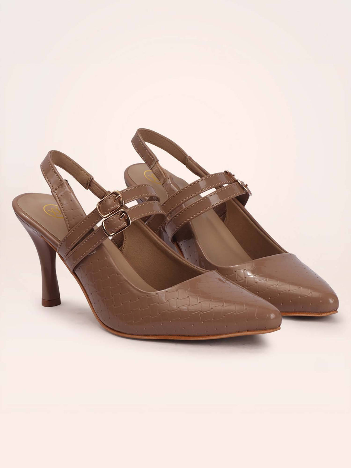 Womens Beige New Trendy Pointed Stiletto Heels | H78 - view 7