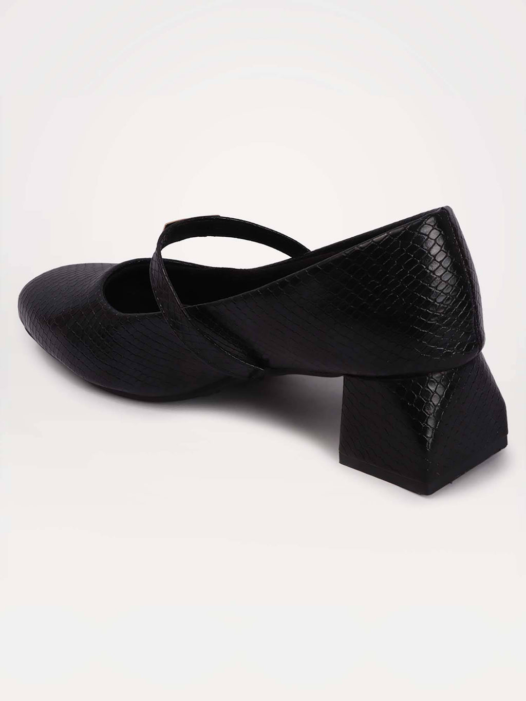 Womens Brown Metallic Square Toe Mary Janes Heels | H78 - view 14