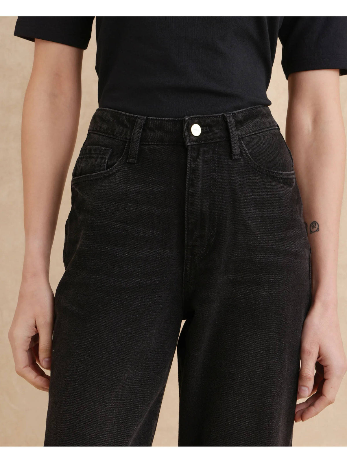 Beuro Primary Black Straight Jeans | ST23 - view 3