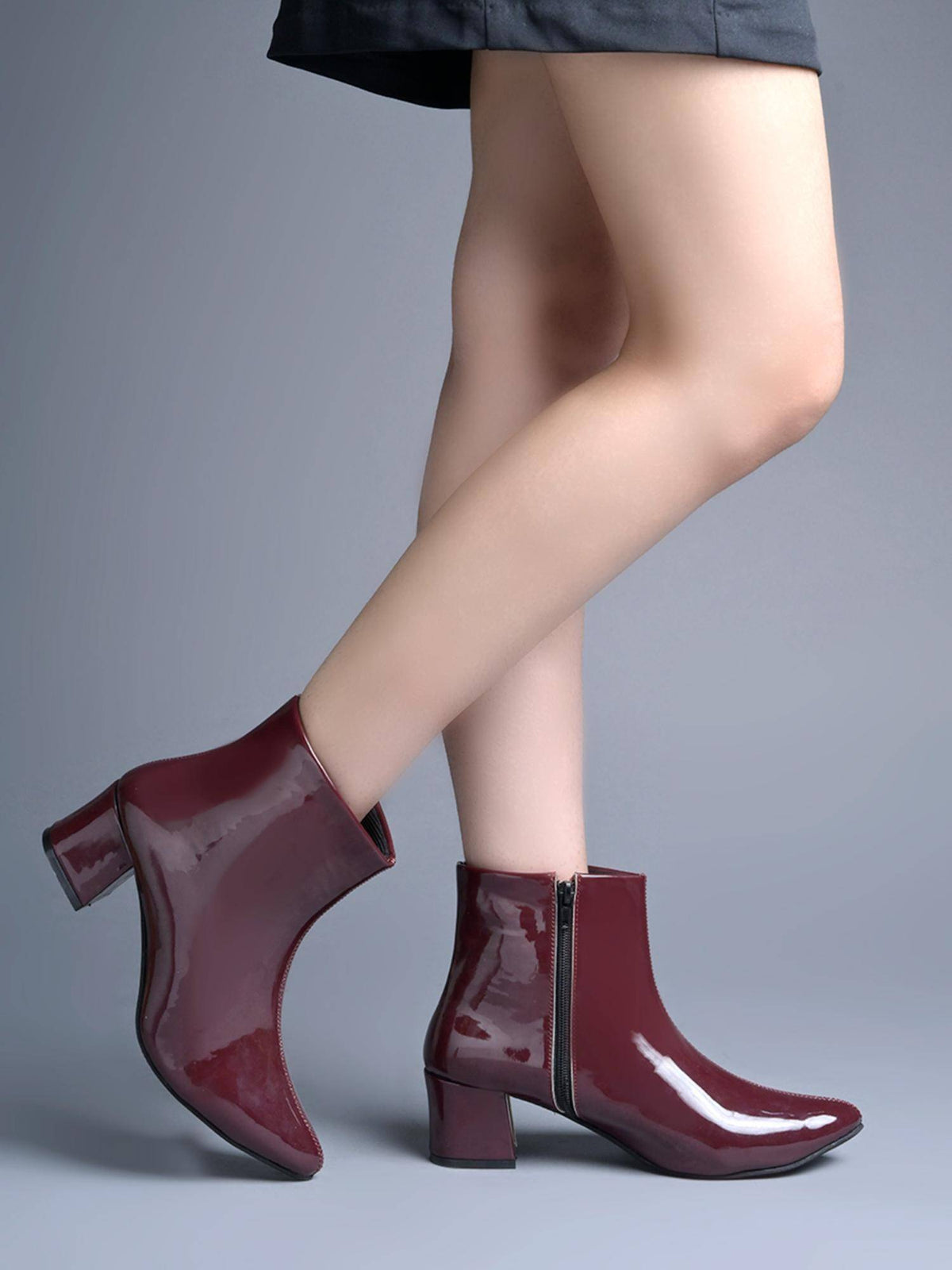 Women Maroon Resin Sole Casual Boots | BT61 - view 1