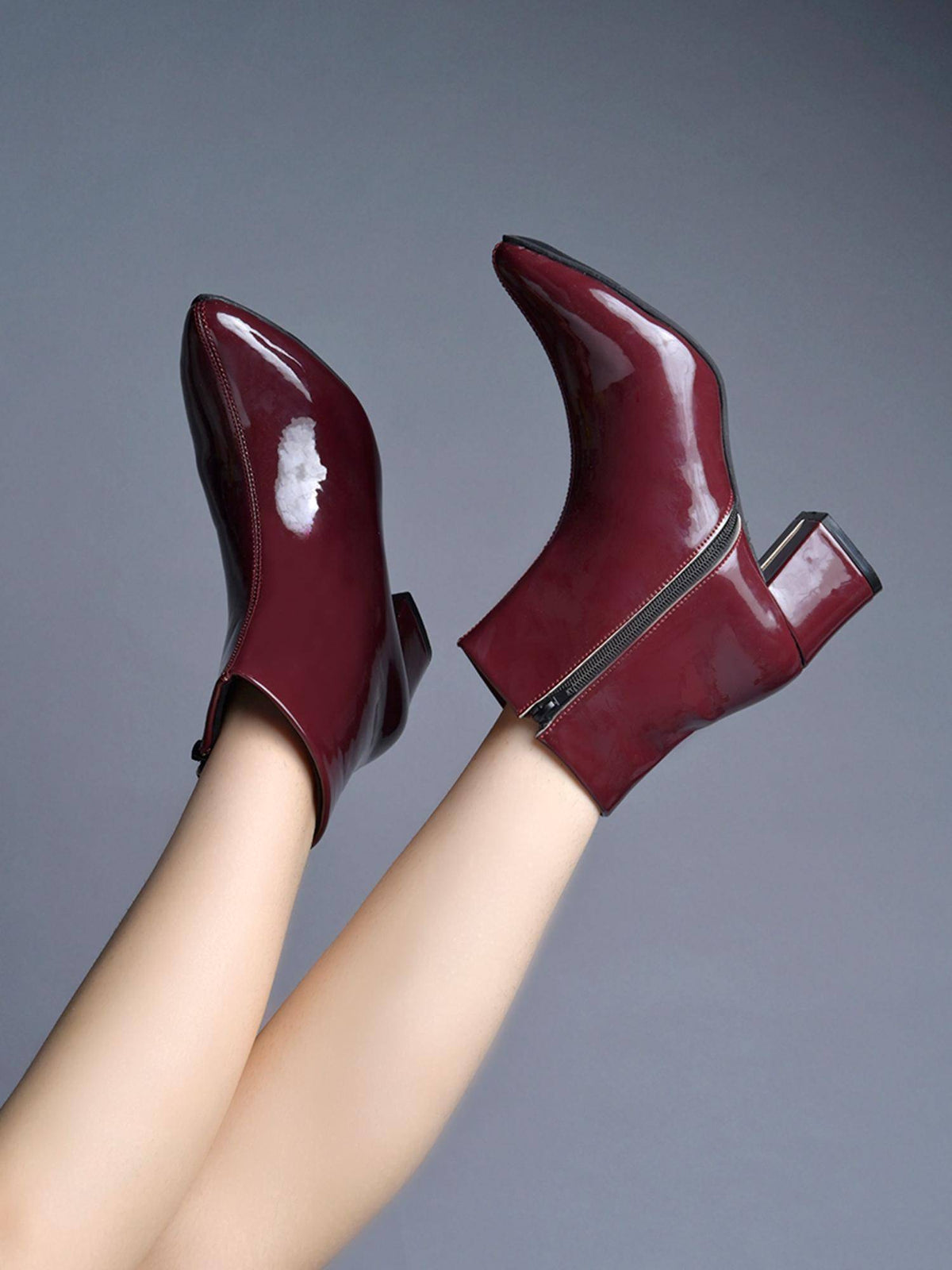 Women Maroon Resin Sole Casual Boots | BT61 - view 4