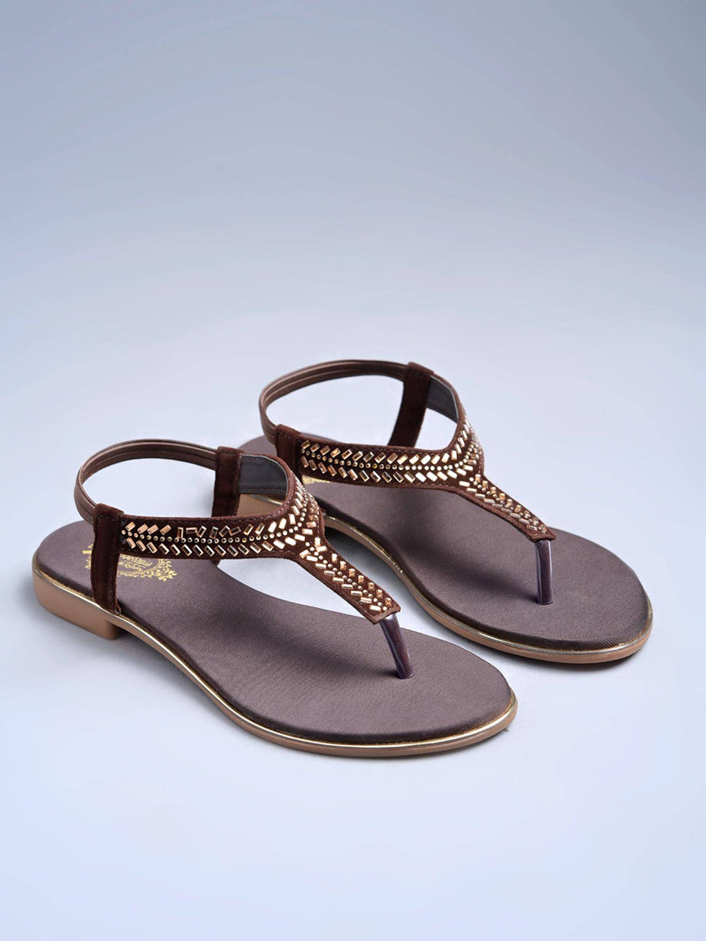 Women Brown Tpr Sole Sandals | SD89 - view 4