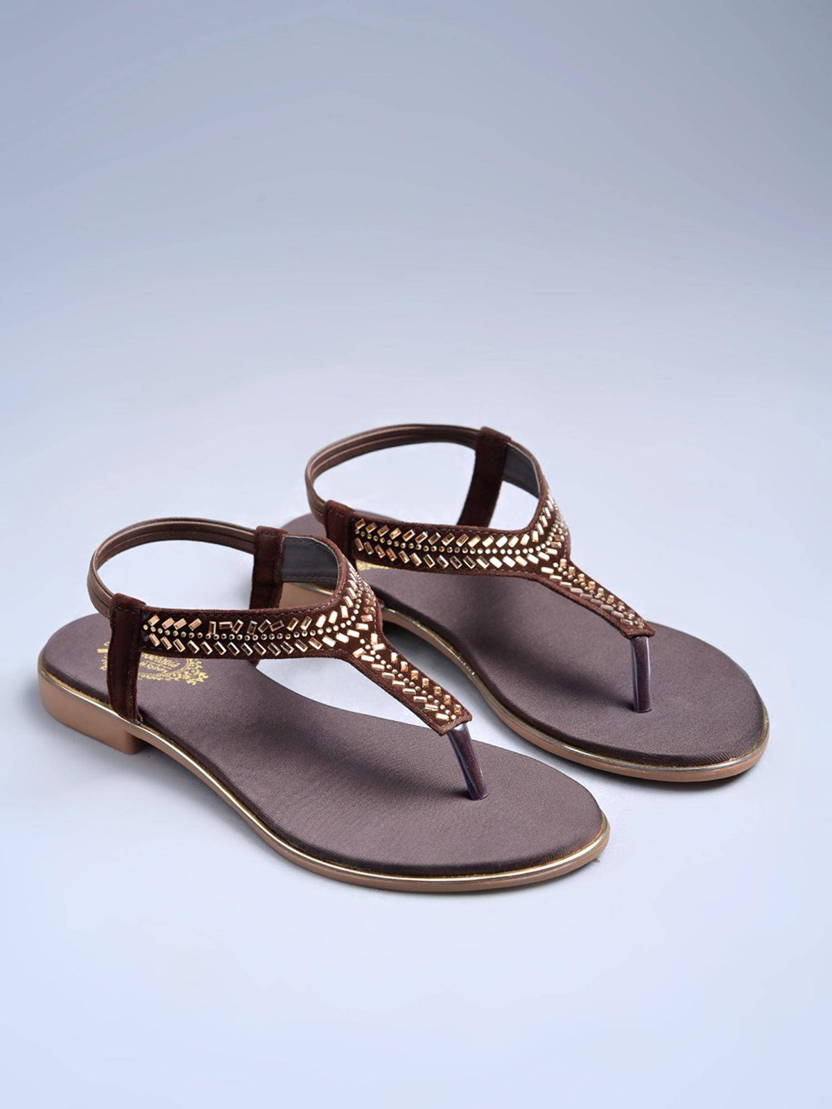 Women Brown Tpr Sole Sandals | SD89 - view 4