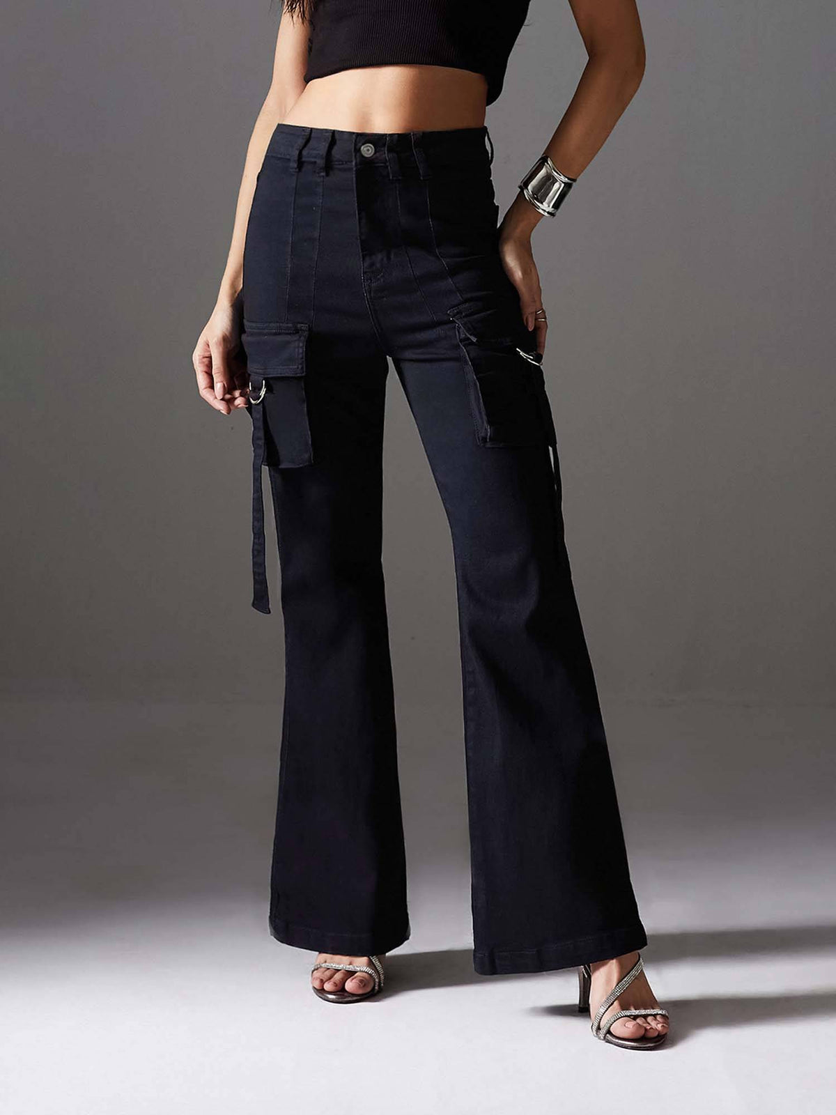 Women Blue Bootcut Mid Rise Jeans | BT10 - view 8