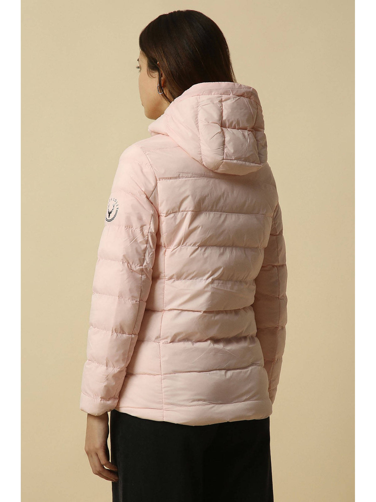Women Pink Solid Casual Jacket | JC78 - view 3