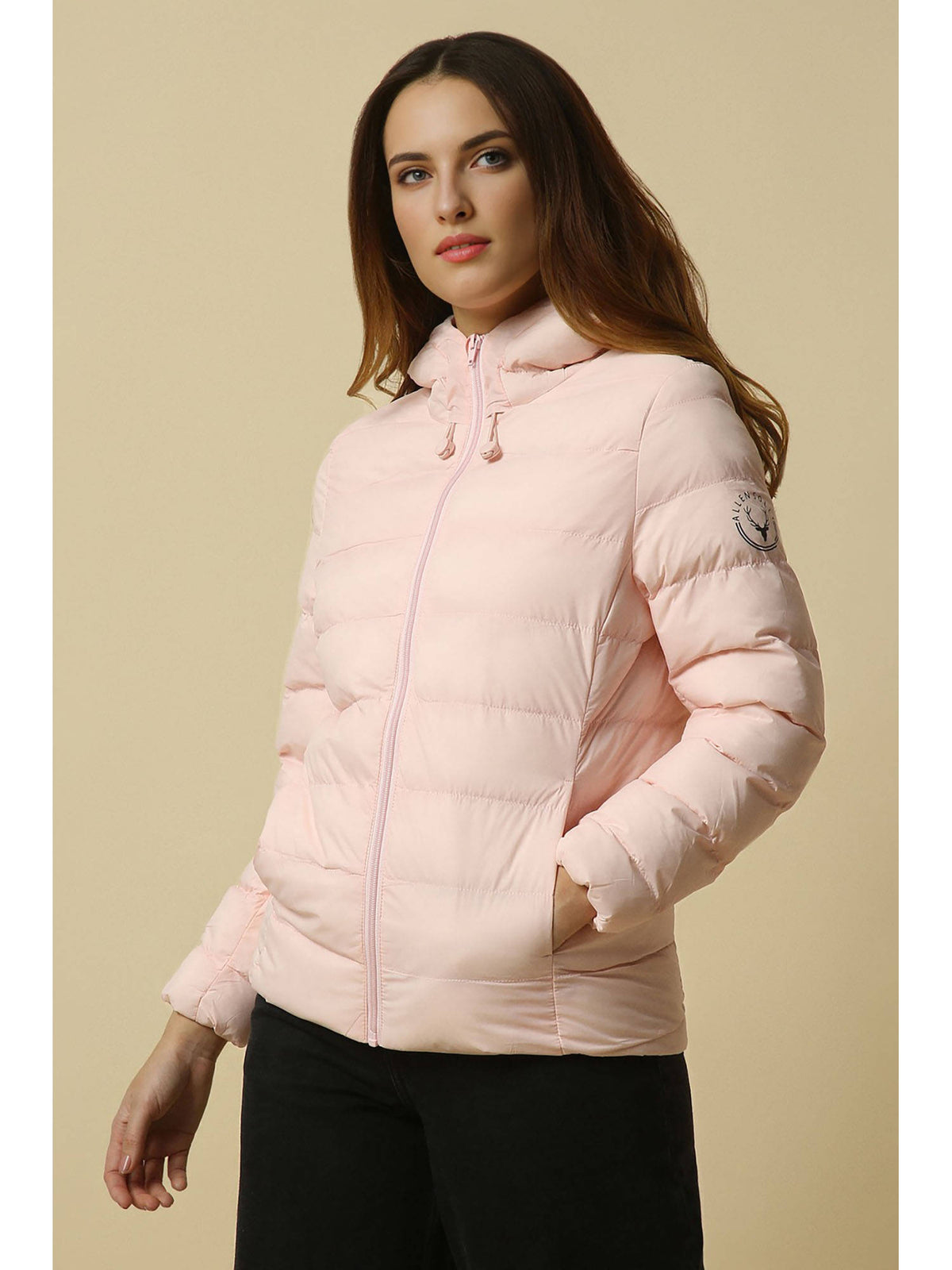 Women Pink Solid Casual Jacket | JC78 - view 4