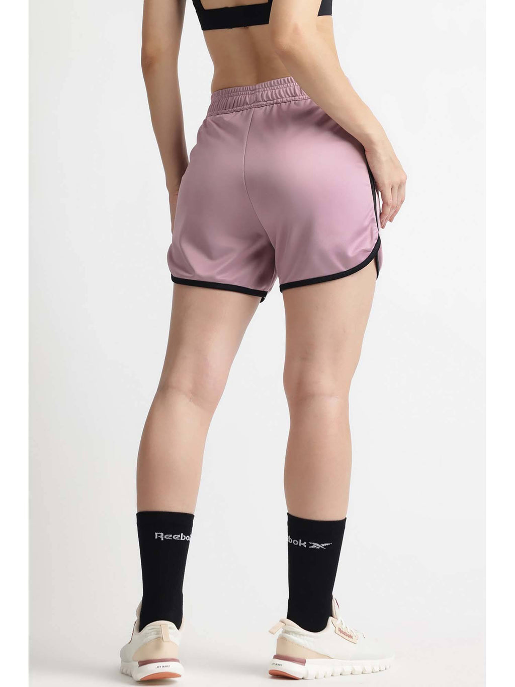 Women Black Split Hem Performance Shorts - view 9