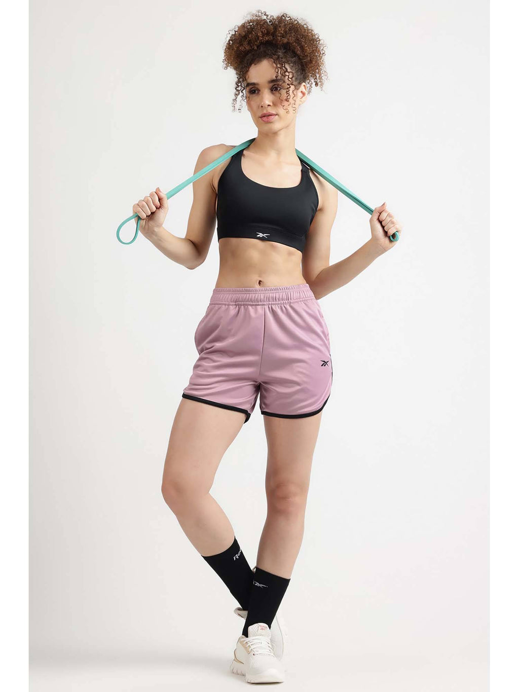 Women Black Split Hem Performance Shorts - view 11