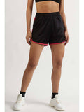 Women Black Split Hem Performance Shorts - view 1