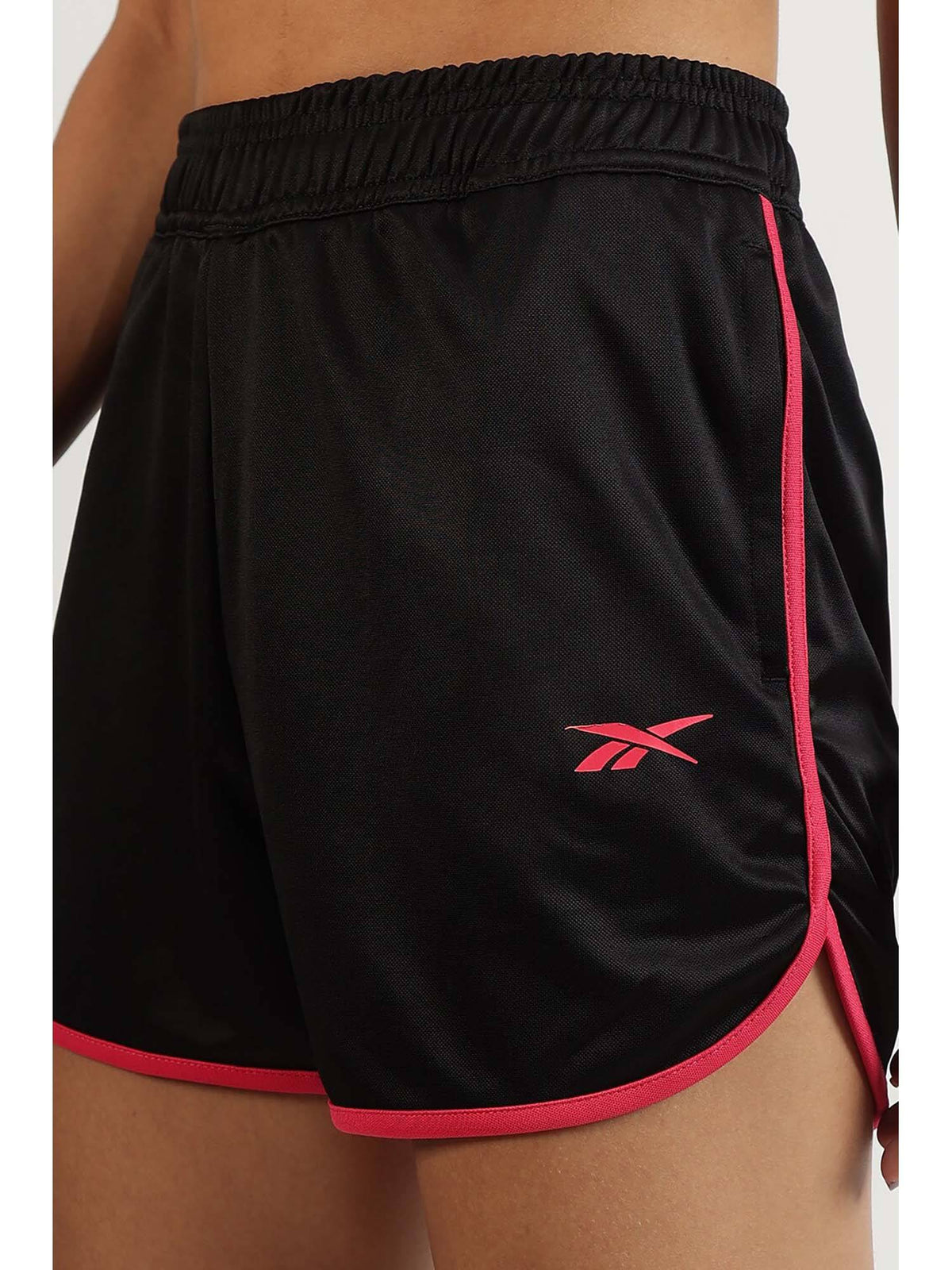 Women Black Split Hem Performance Shorts - view 4