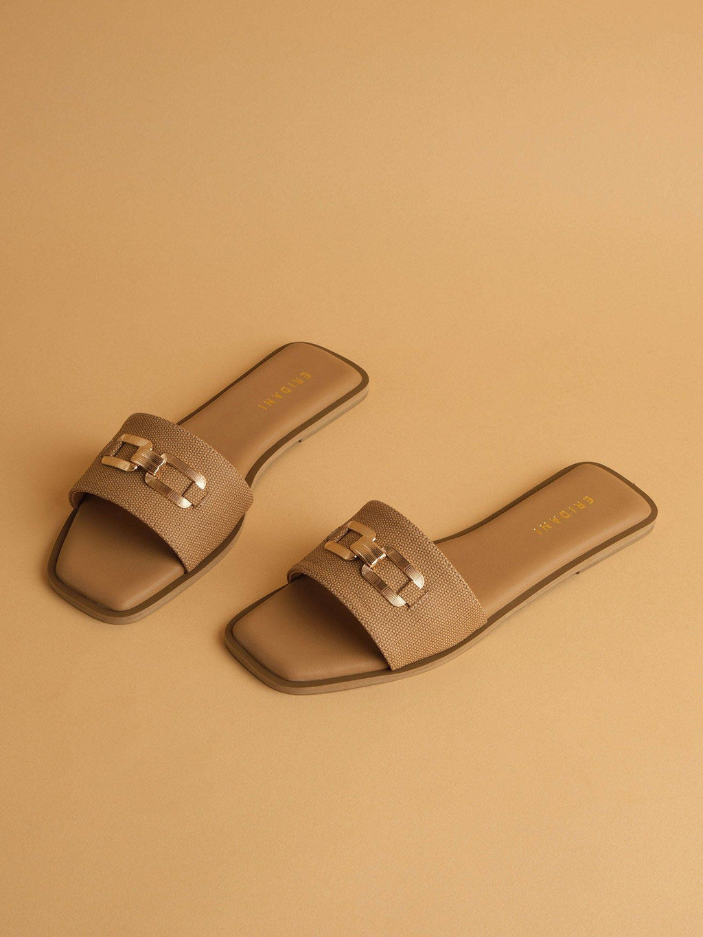 Ava Beige Embellished Flats | F61 - view 1