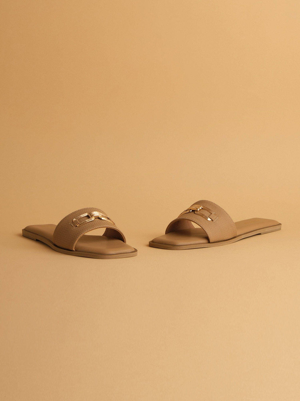 Ava Beige Embellished Flats | F61 - view 2