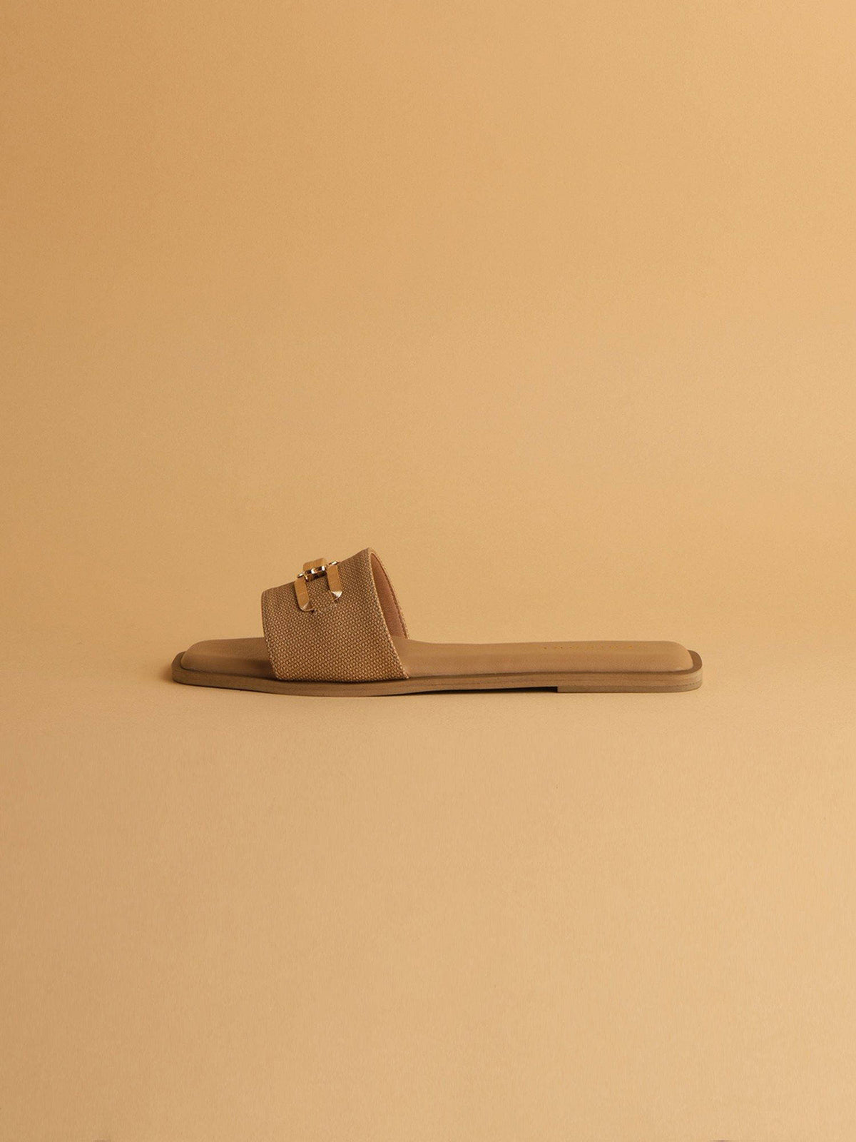 Ava Beige Embellished Flats | F61 - view 3