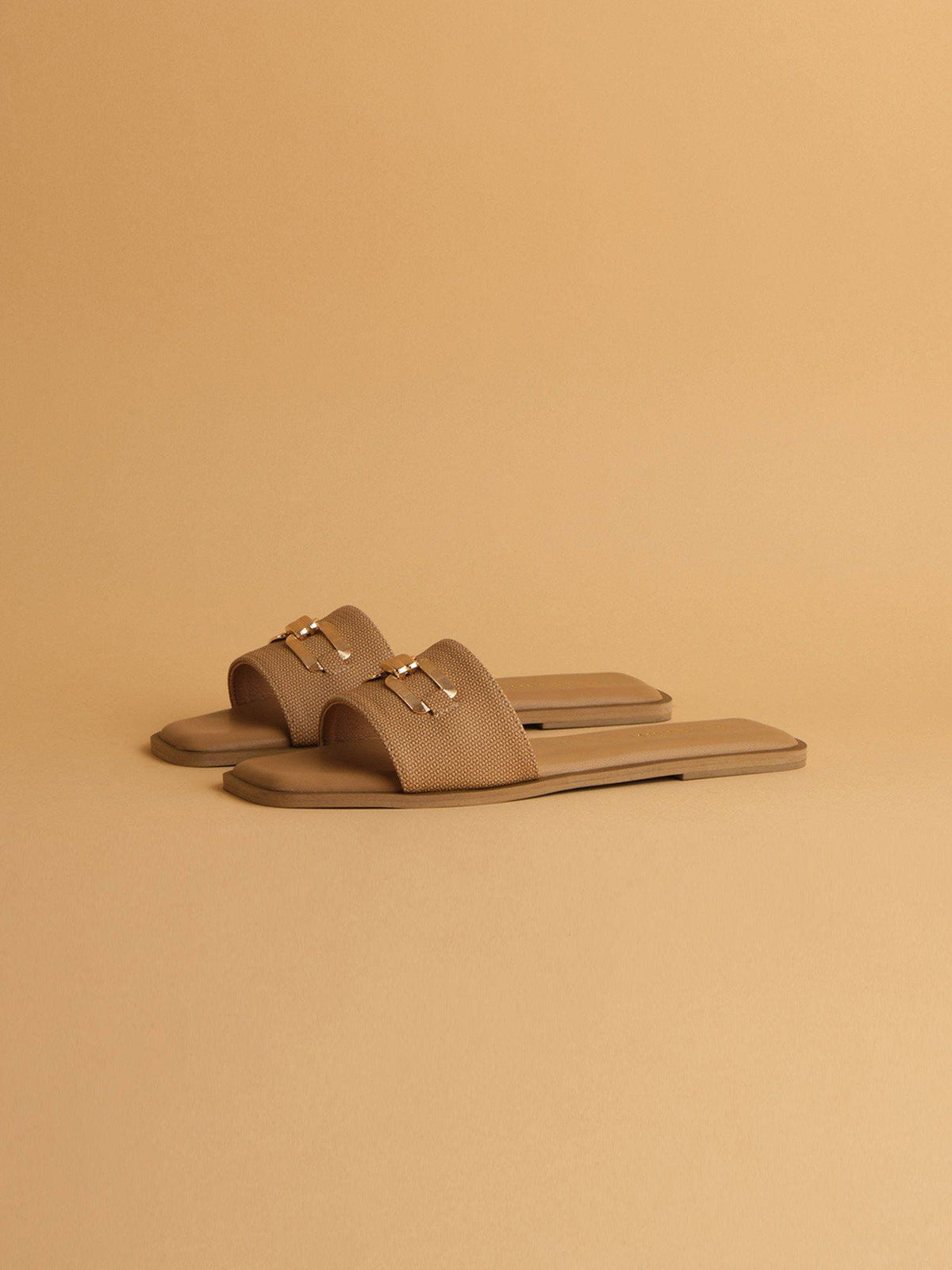 Ava Beige Embellished Flats | F61 - view 4