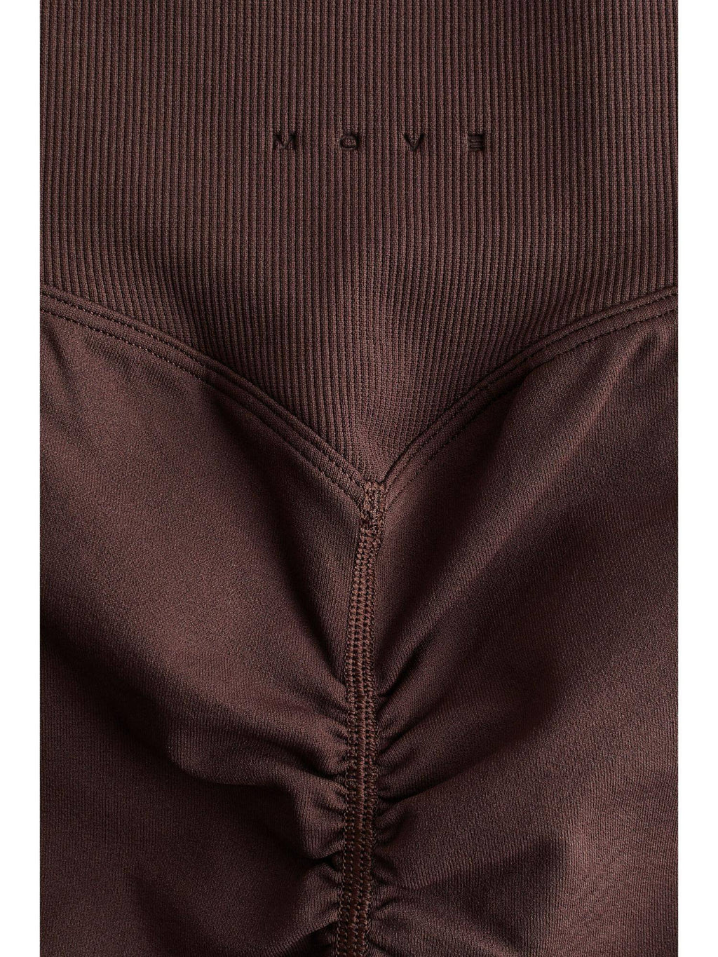 Women Brown Seamless Scrunch Hotpants With Drymove - view 3