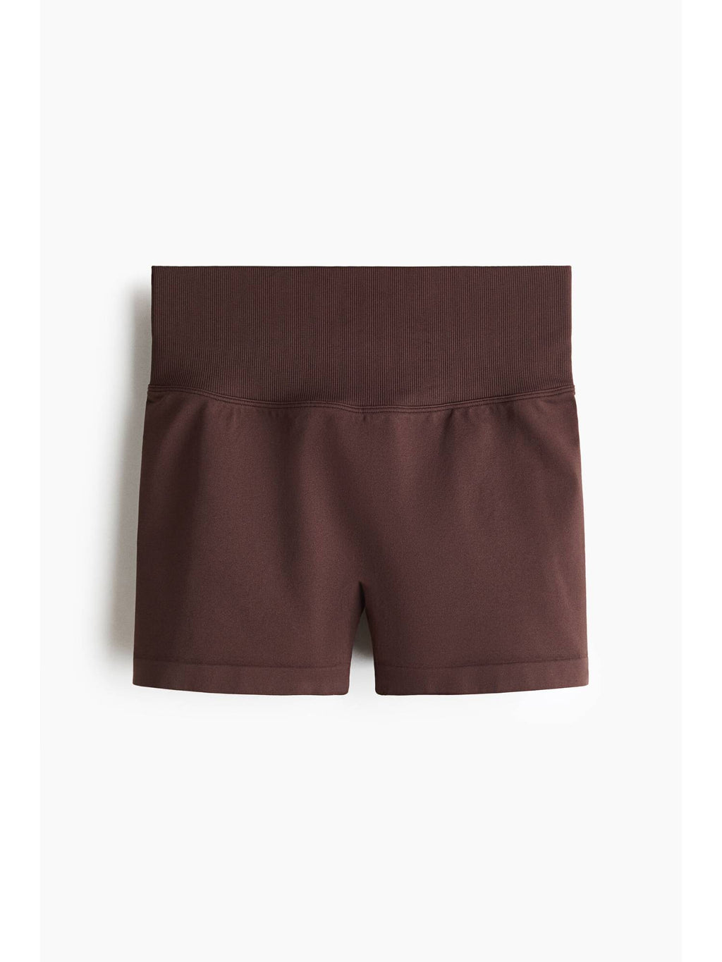 Women Brown Seamless Scrunch Hotpants With Drymove - view 6