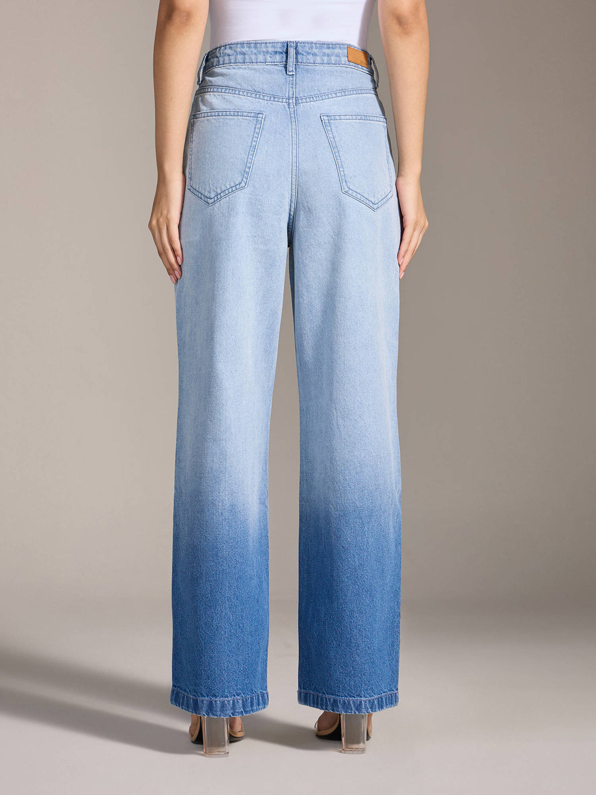 Blue Ombre High Waist Denims | ST23 - view 2