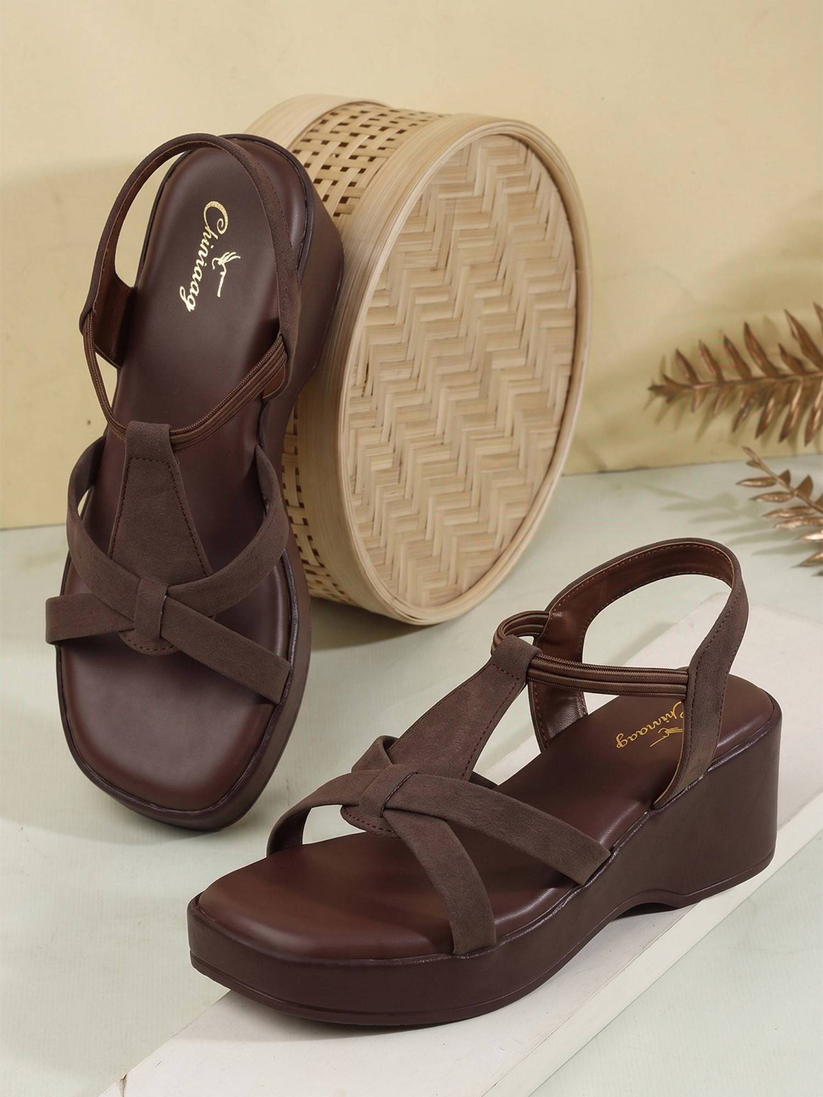 Women Brown Wedges Heels | H78 - view 2