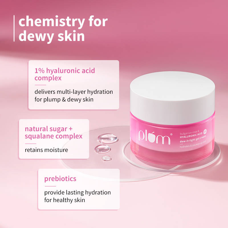 Bulgarian Rose And 1% Hyaluronic Acid Dew-It-Light Gel Cream | FC3 - view 3
