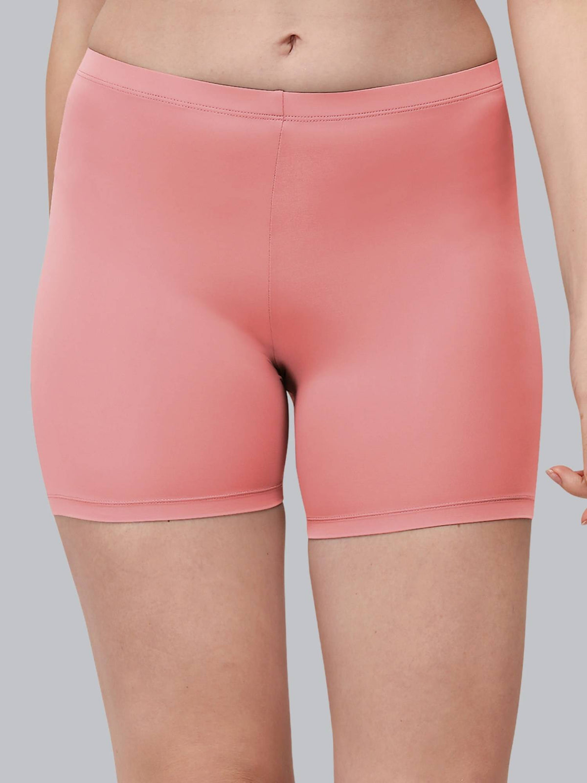 Charcoal Women's Soft Polyamide Spandex Thigh Length Cycling Shorts - view 11