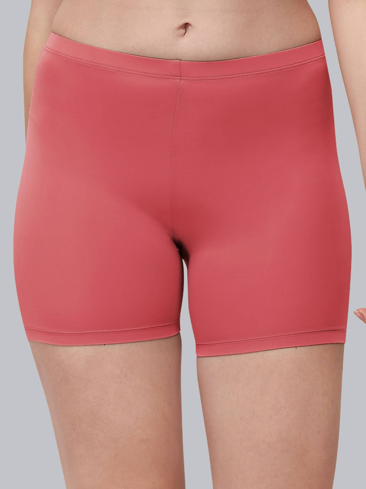 Charcoal Women's Soft Polyamide Spandex Thigh Length Cycling Shorts - view 26