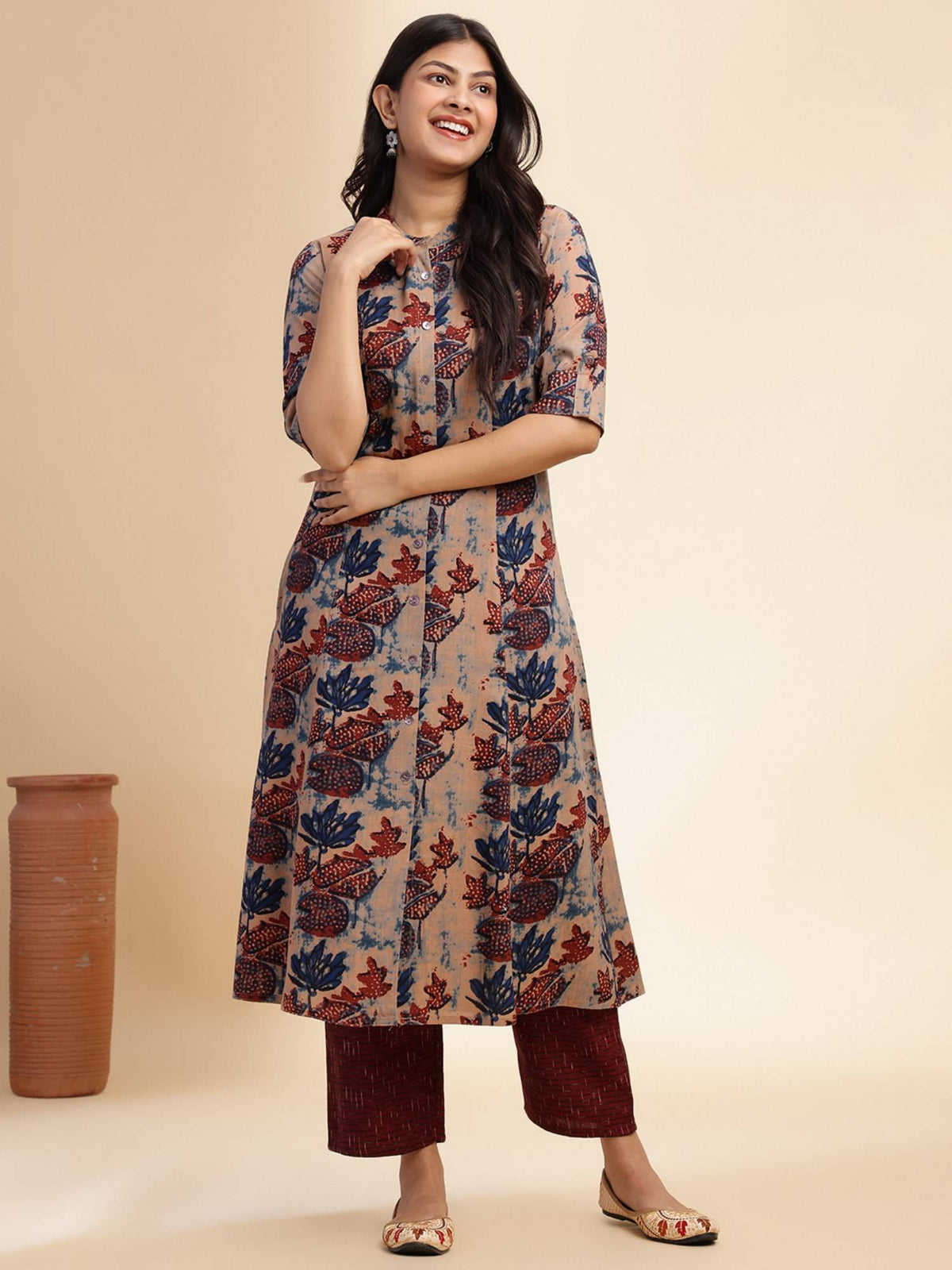 Terracotta Forrest A-Line Kurta | KDG - view 1