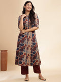 Terracotta Forrest A-Line Kurta | FY93 - view 1