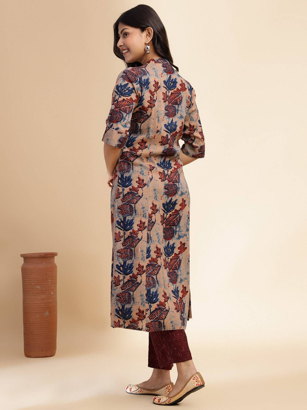 Terracotta Forrest A-Line Kurta | FY93 - view 2