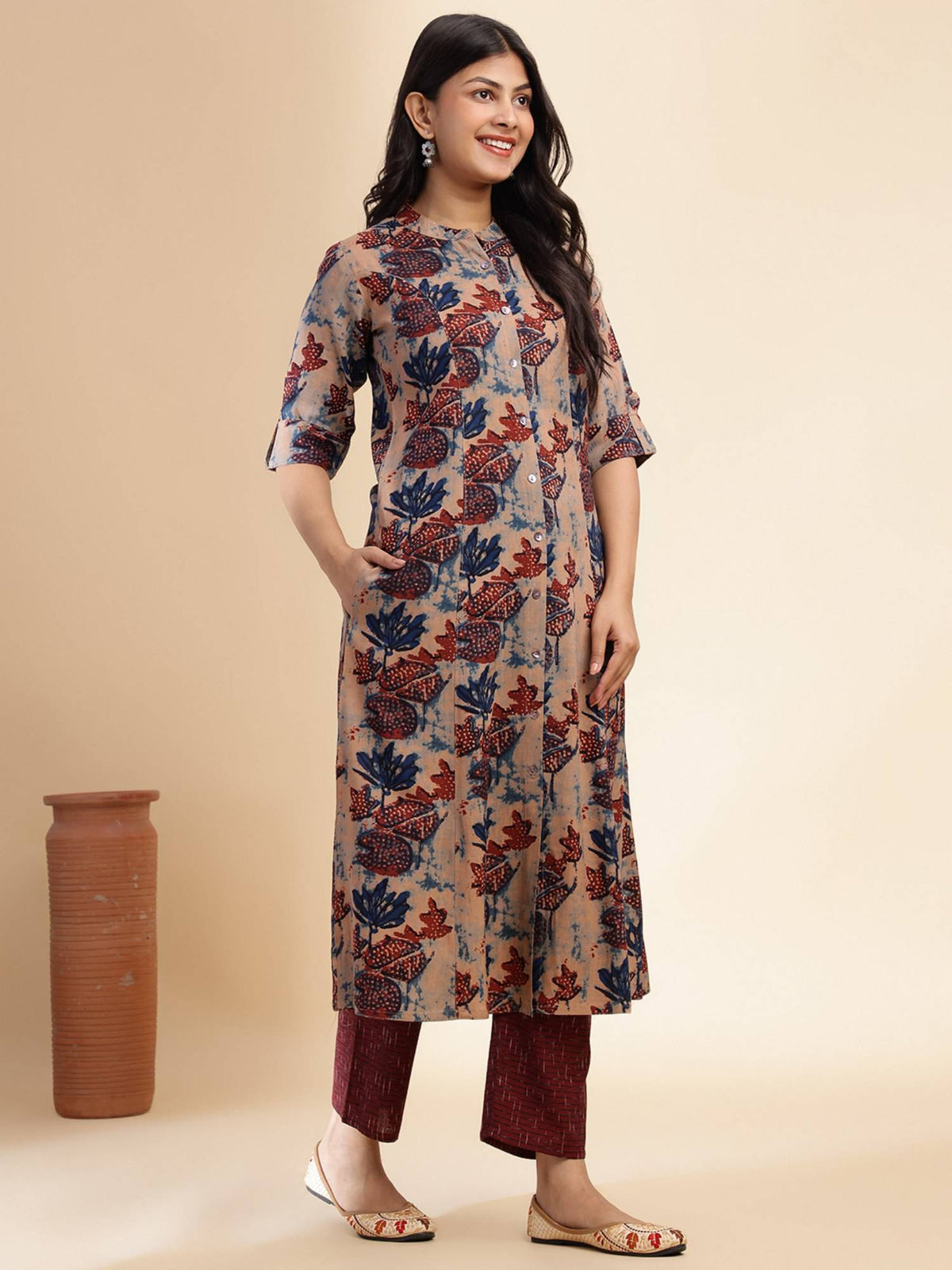 Terracotta Forrest A-Line Kurta | FY93 - view 4