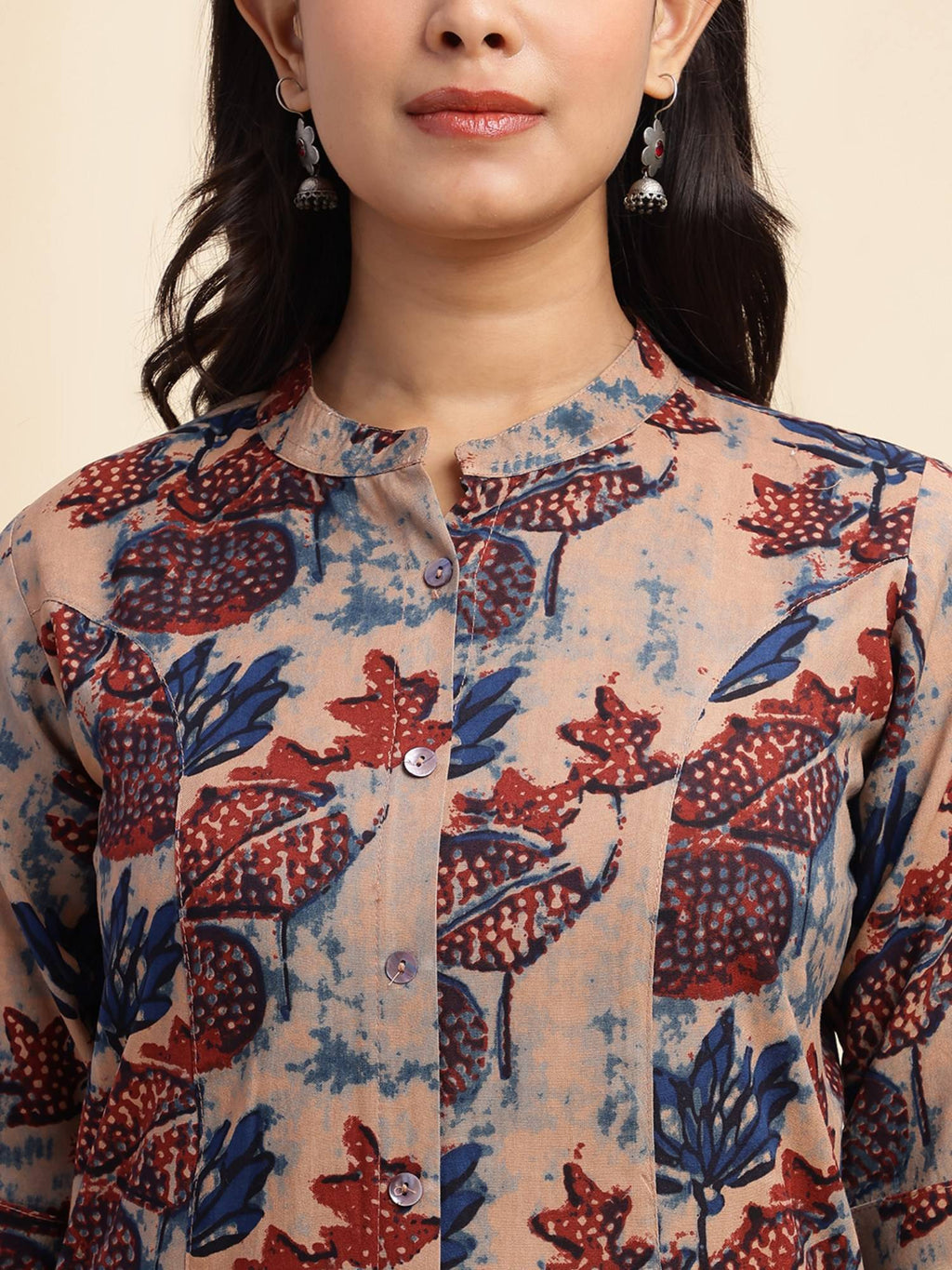 Terracotta Forrest A-Line Kurta | FY93 - view 6