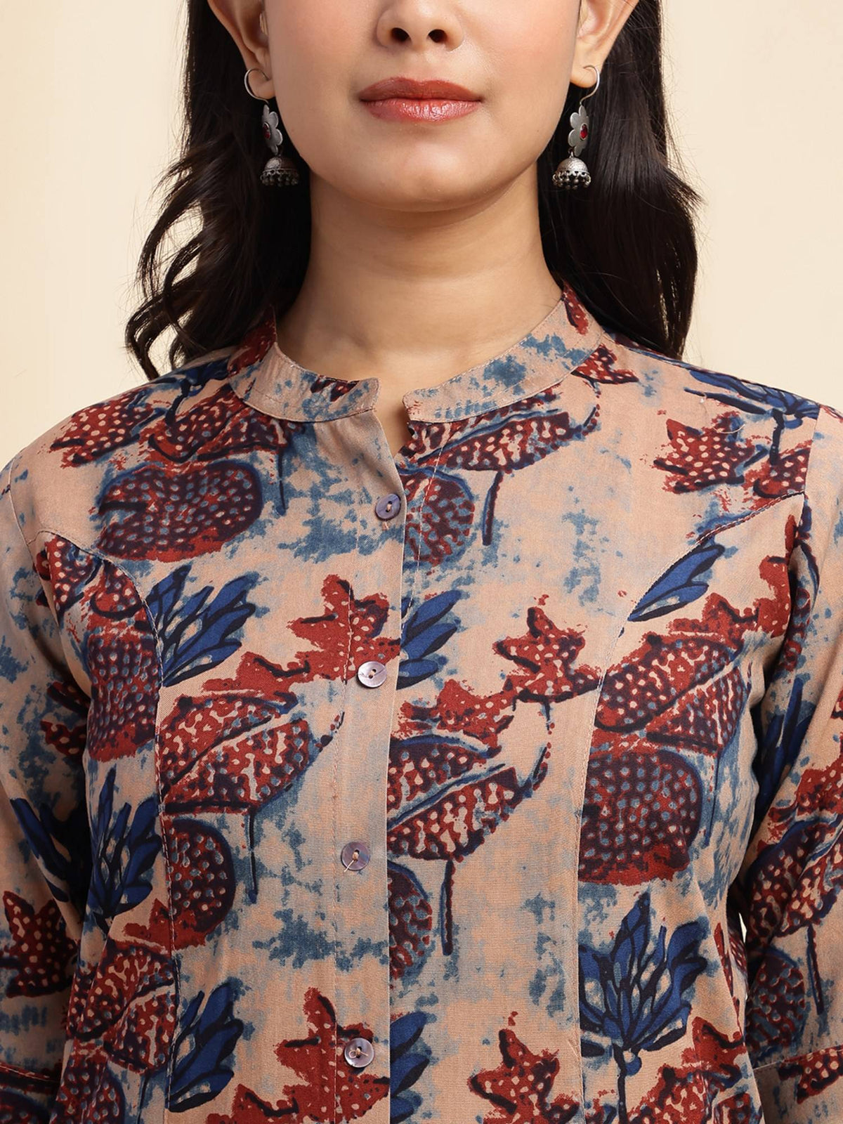 Terracotta Forrest A-Line Kurta | FY93 - view 6