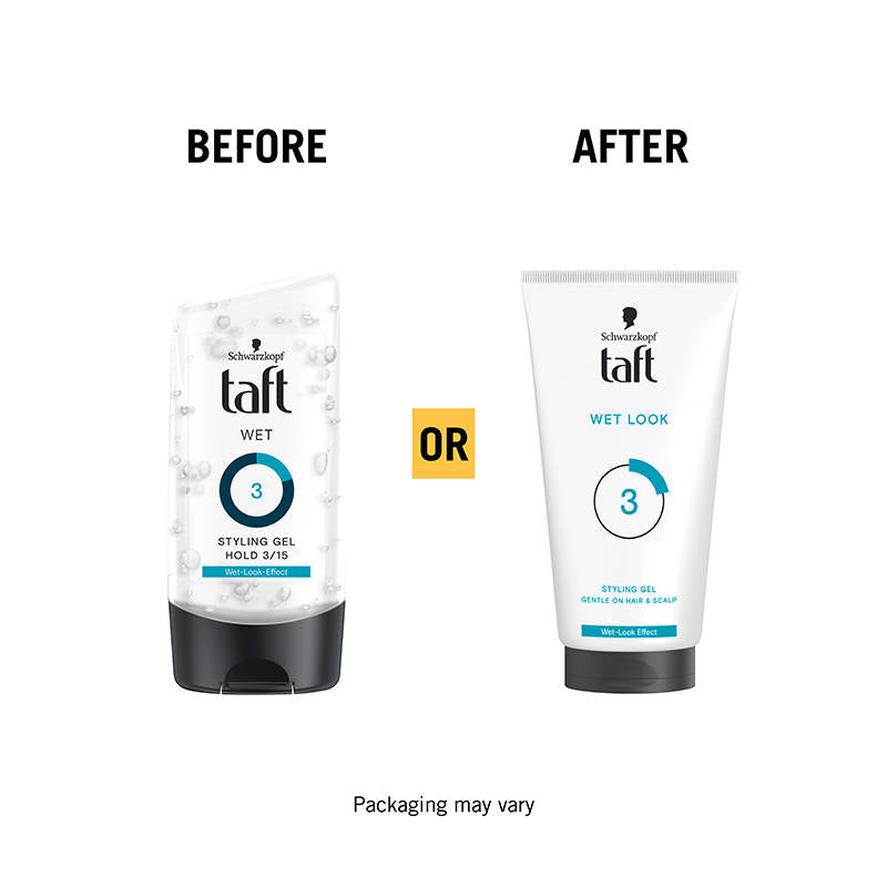 TAFT Wet Hair Styling Gel For 24 Hours Shiny Wet Look Effect Hold 3, Non-Sticky | H02 - view 2