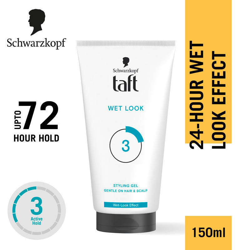TAFT Wet Hair Styling Gel For 24 Hours Shiny Wet Look Effect Hold 3, Non-Sticky | H02 - view 3