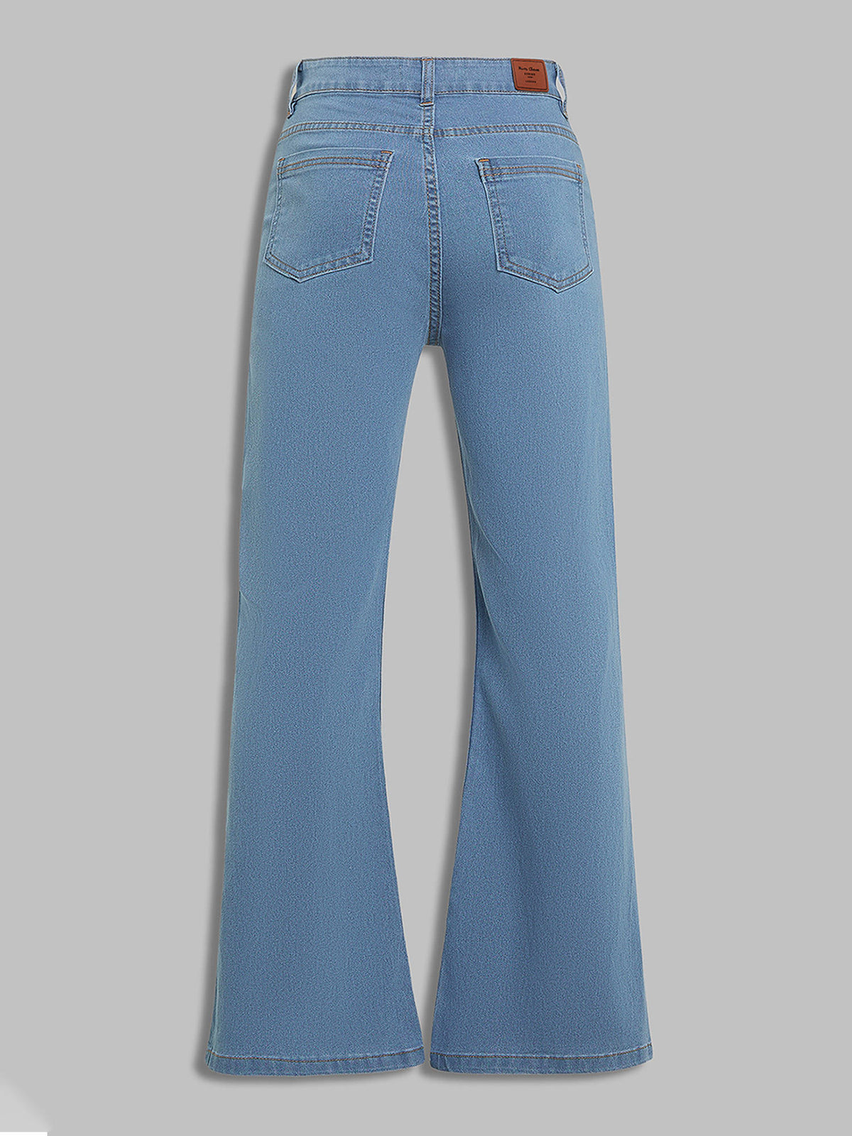 Women Light Blue Bootcut High Rise Regular Stretchable Denim Jeans | BT10 - view 2