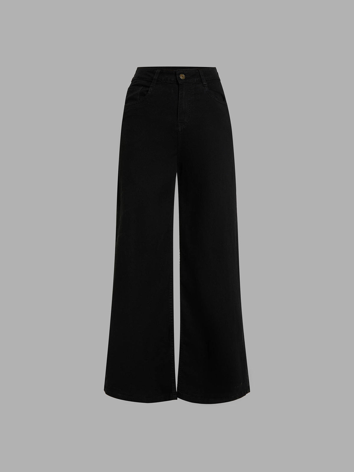 Women Black Wide Leg High Rise Stretchable Denim Jeans | WL90 - view 2