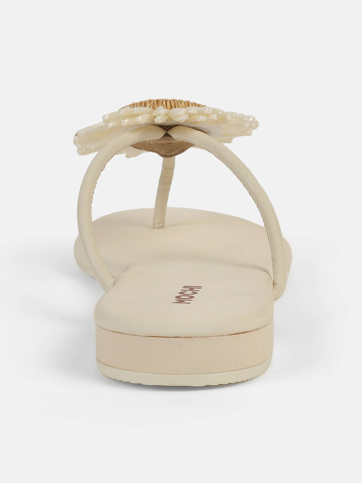 Women Cream Flats | F61 - view 2