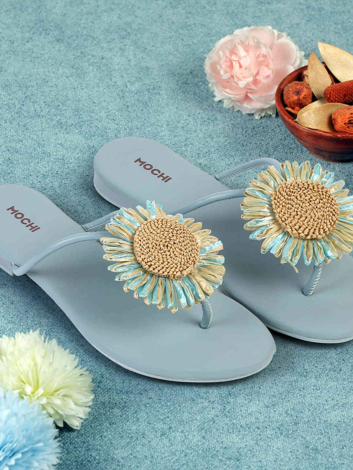 Women Blue Flats | F61 - view 1