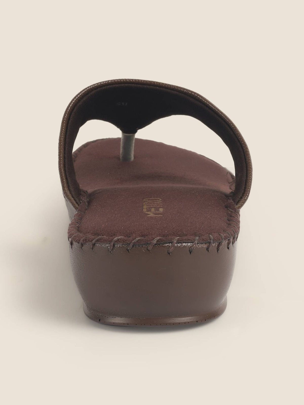 Women Beige Round Casual Sandals | SD89 - view 4