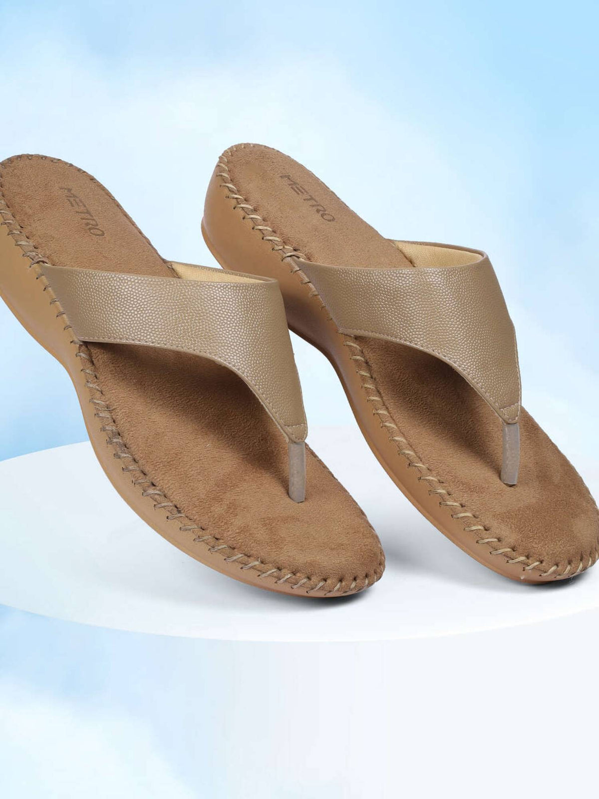 Women Brown Round Casual Sandals | SD89 - view 5