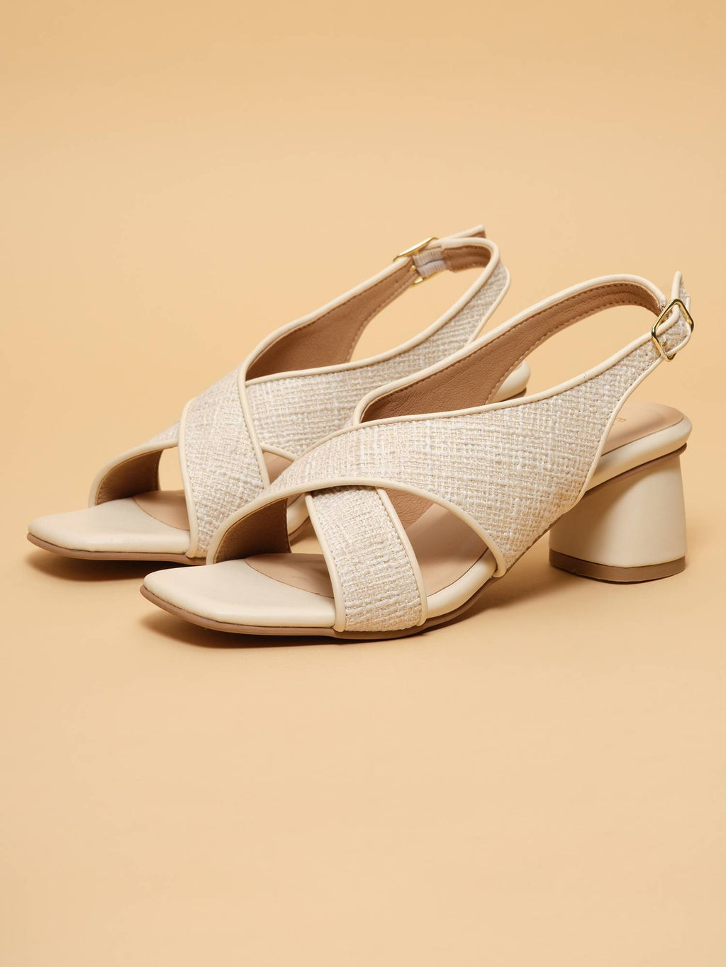 Seasalt Off White Criss-Cross Sandal Heels | H78 - view 1