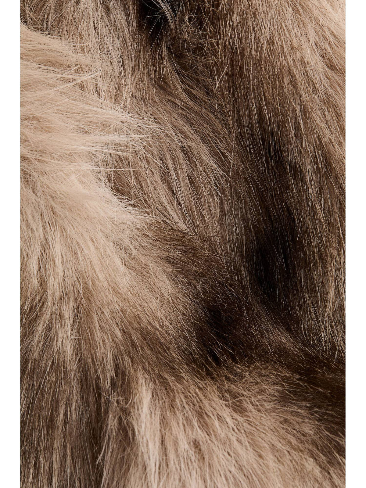 Women Brown Fluffy Funnel-Collar Gilet | JC78 - view 2