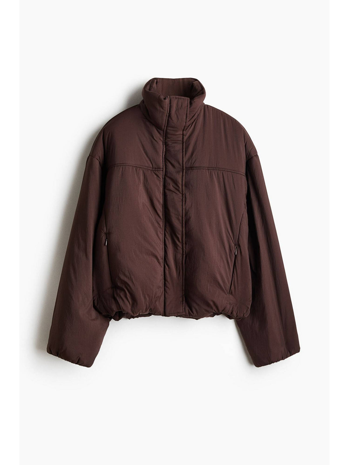 Women Brown Padded Nylon Jacket | JC78 - view 1