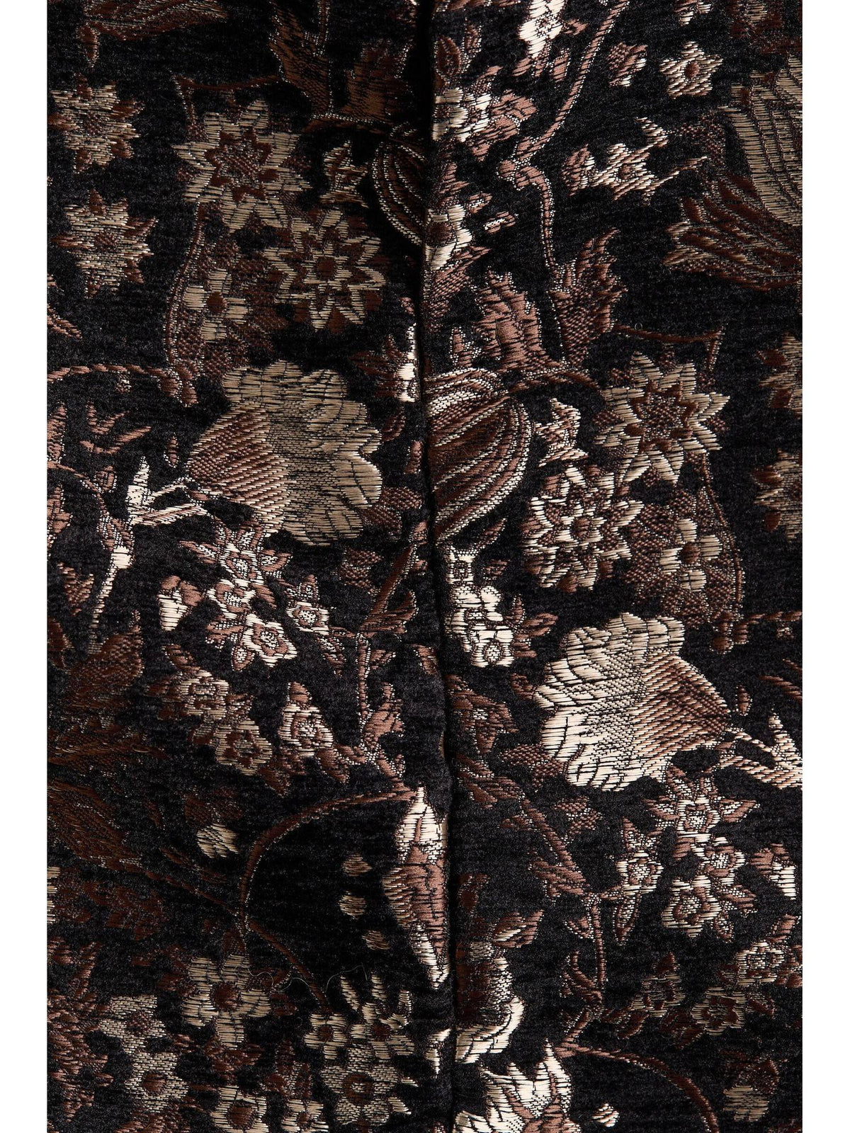 Women Black Shoulder-Pad Brocade Jacket | JC78 - view 2