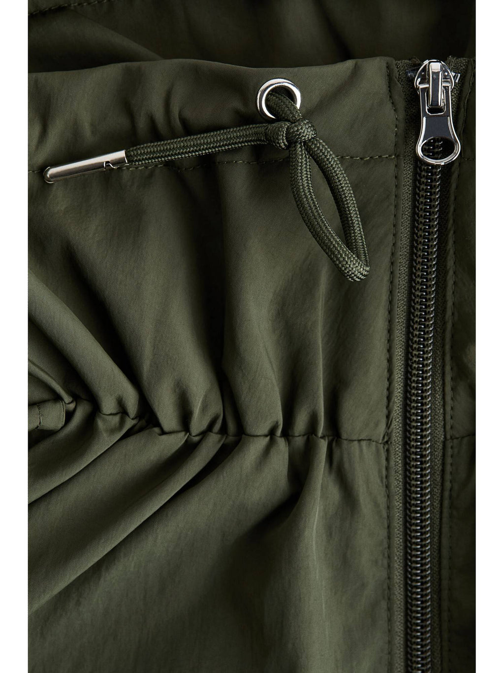 Women Green Funnel-Collar Nylon Jacket | JC78 - view 2