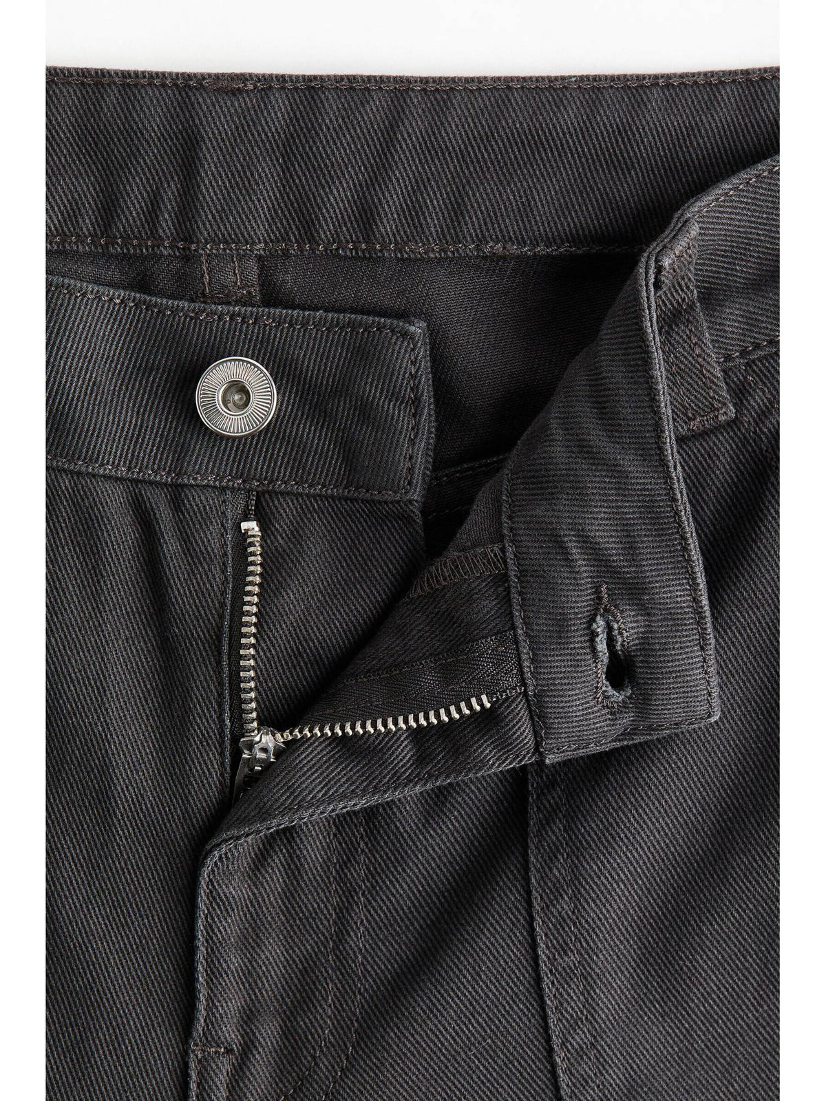 Women Grey Wide-Leg Cotton Twill Jeans | WL90 - view 2